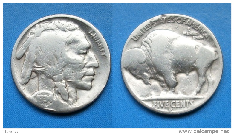 USA 5 Cent 1934 D Bufallo Schön       (B204) - 1913-1938: Buffalo