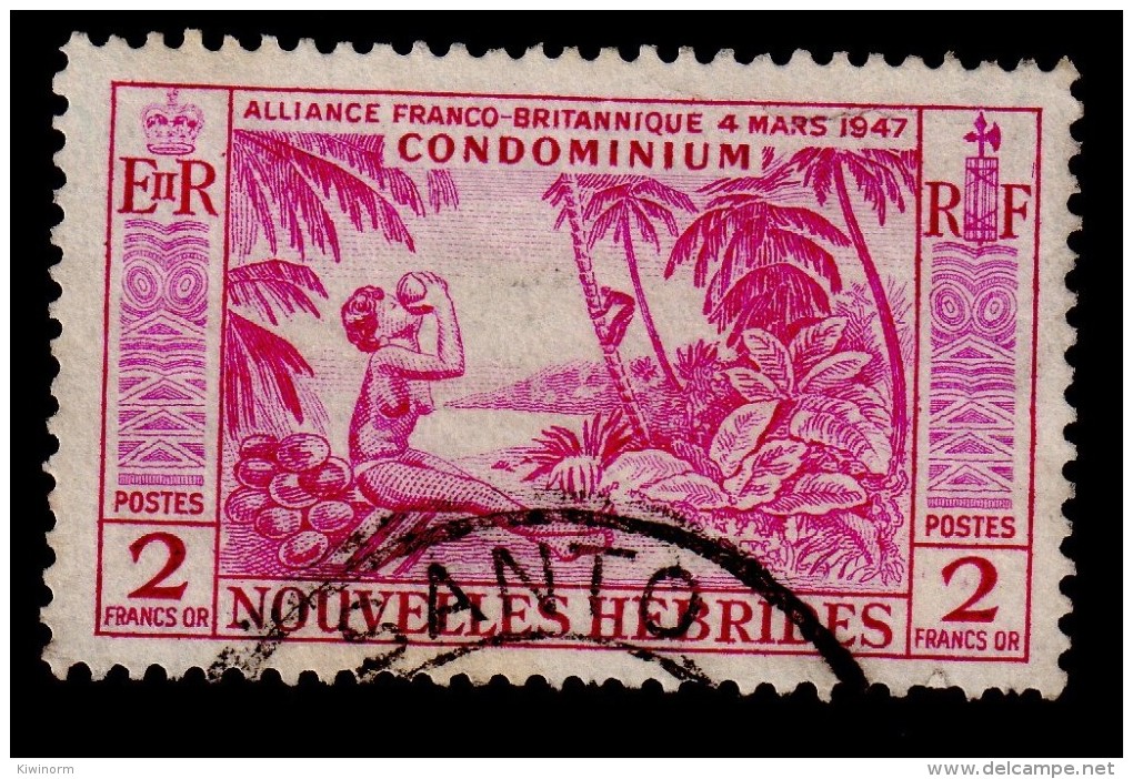 NEW HEBRIDES NOUVELLES HEBRIDES 1957 2F Definitive SG F105 - Very Fine Used VFU - 1B285 - Used Stamps