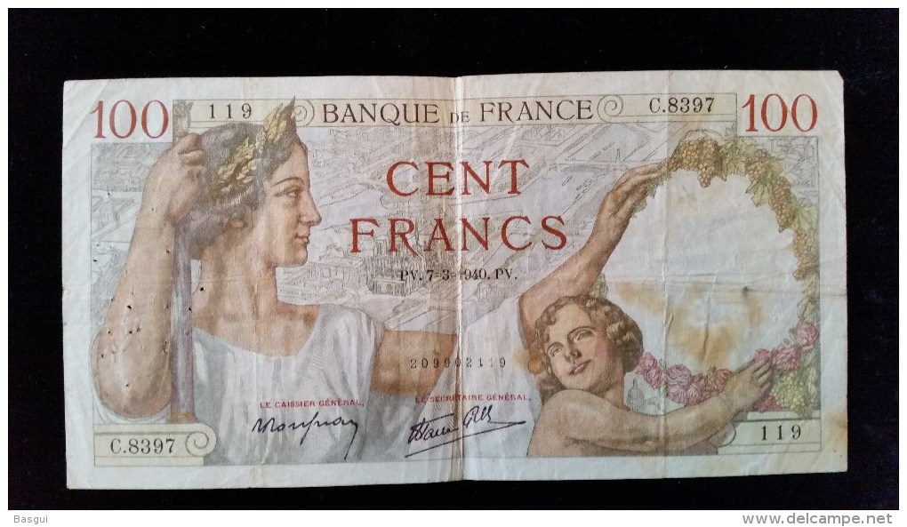 Billet 100 Francs "Sully"-1940,  C.839 - 100 F 1939-1942 ''Sully''
