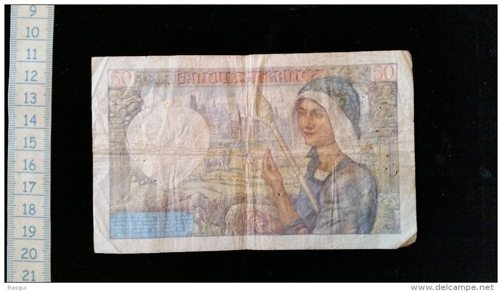 Billet 50 Francs "Jacques Coeur"-1940,  A.6 - 50 F 1940-1942 ''Jacques Coeur''