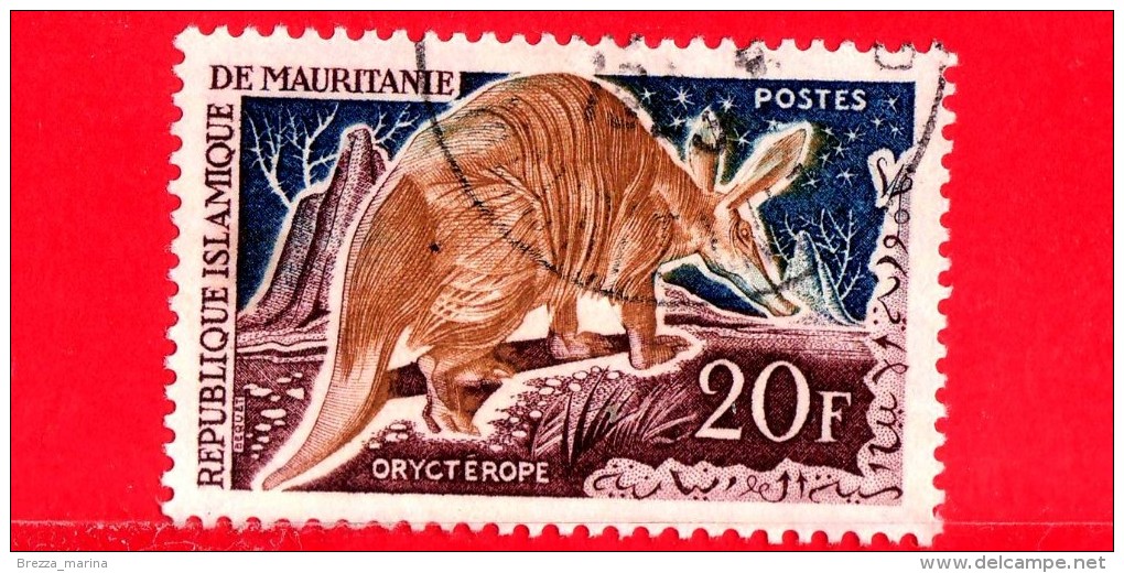 MAURITANIA - Usato - 1963 - Fauna Nativa - Orycterope - 20 - Mauritania (1960-...)