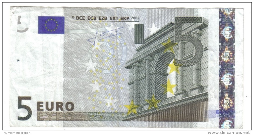 5 € Irlanda Eire T K003J6 Jean Claude Trichet CIRCULATED  Cod.€.220 - 5 Euro