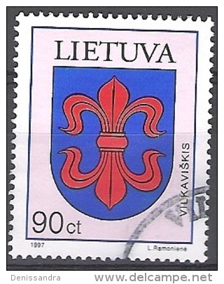 Lietuva 1997 Michel 653 O Cote (2013) 0.90 Euro Armoirie Vilkaviskis Cachet Rond - Lituanie