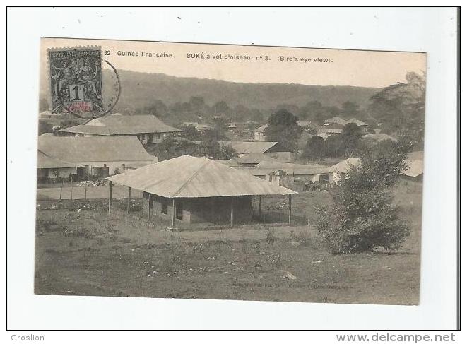 GUINEE FRANCAISE 92 BOKE A VOL D'OISEAU N° 3 (BIRD'S EYE VIEW) - Guinée Française