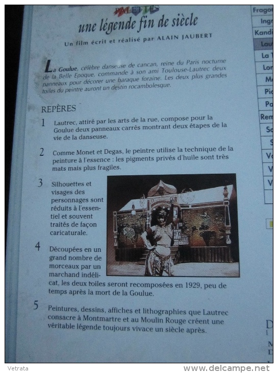 Toulouse Lautrec, Une Légende Fin De Siècle, Court Métrage De Alain Jaubert (cassette VHS-Ed Montparnasse) - Documentaires