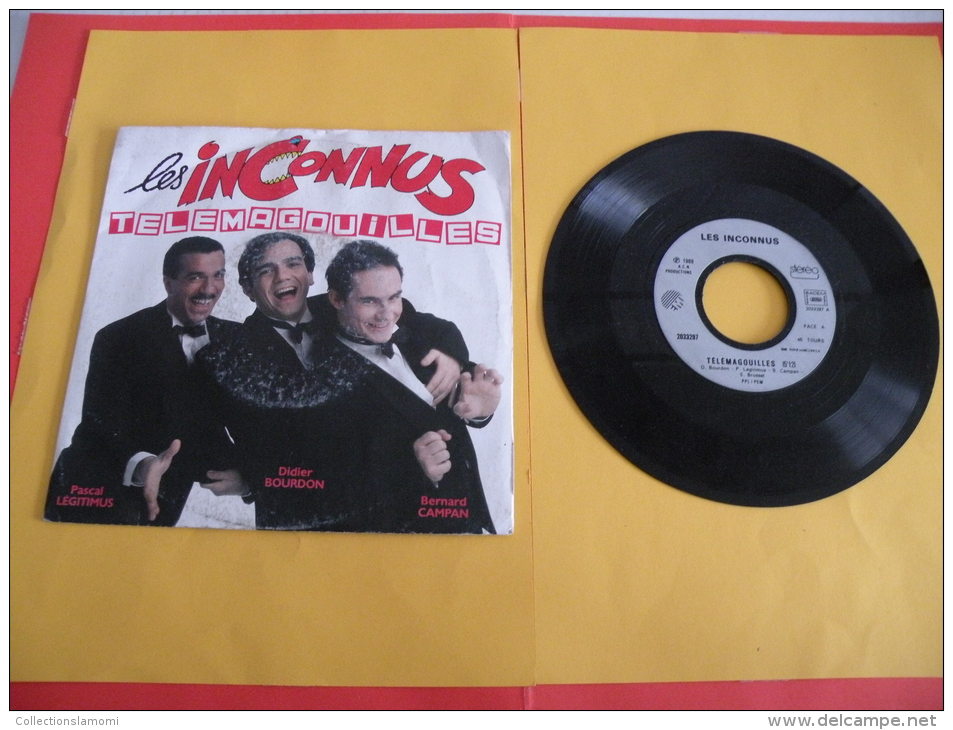 Les Inconnus, Télémagouilles - 1989 - Voir Photos,disque Vinyle - 2 € Le Vinyle 45 T - Cómica