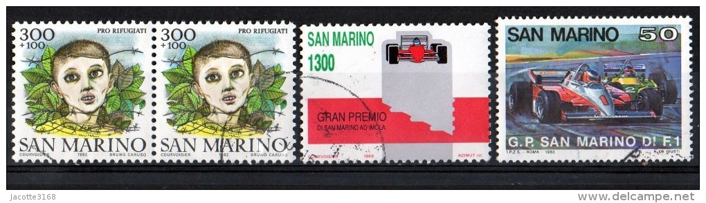 San Marin  Mi / 1270 - 1282 - 1415  Lot De 4 Timbres - Usados