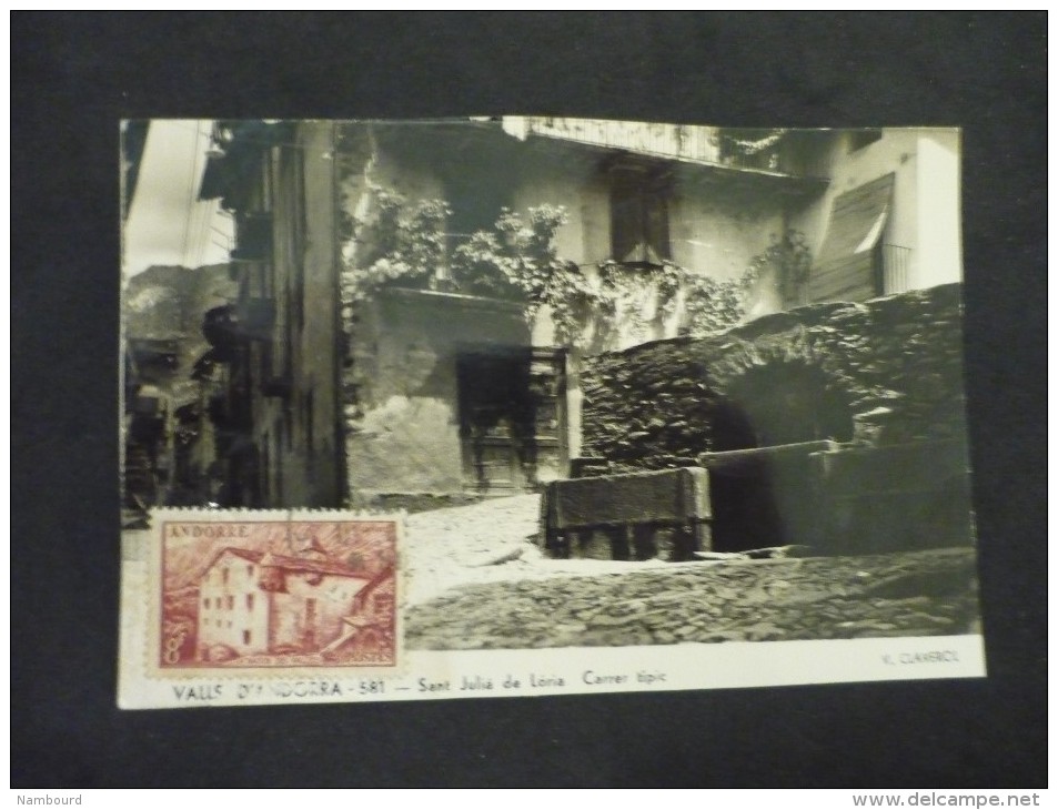 Cartepostale Valls D'Andorra 17/10/1954 - Storia Postale