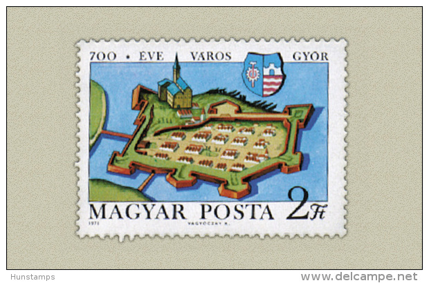 Hungary 1971. Gy&#337;r City Stamp MNH (**) Michel: 2660 / 0.70 EUR - Ungebraucht