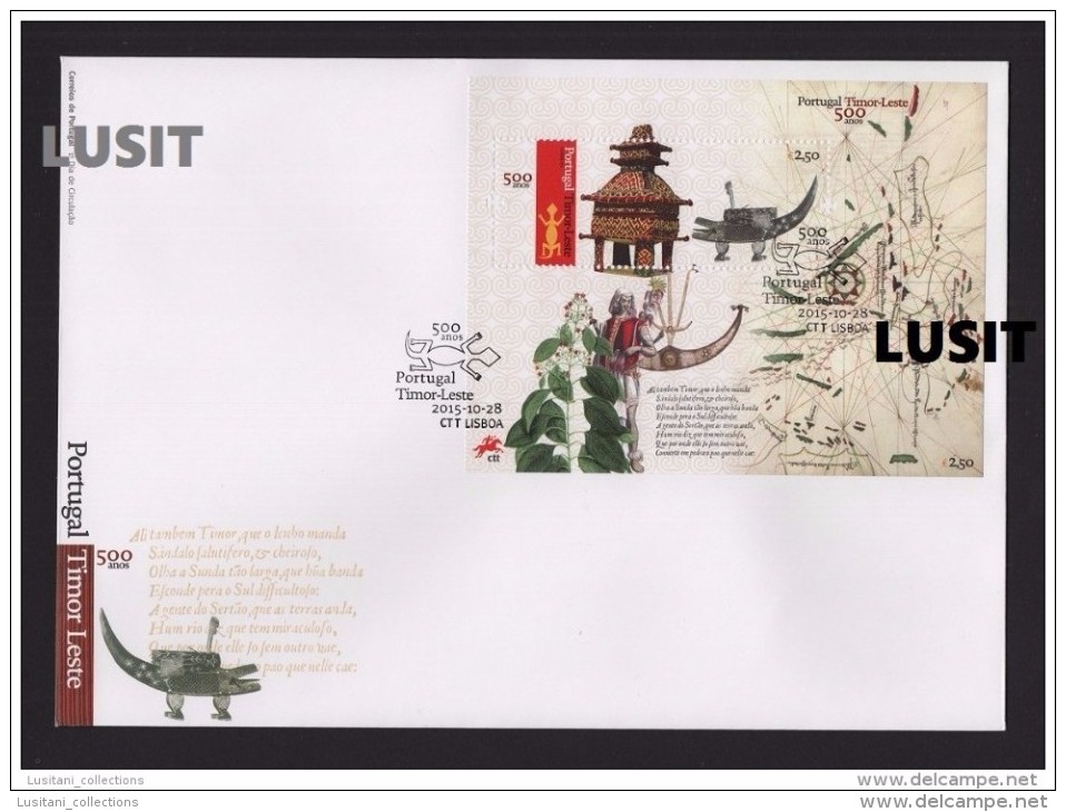 FDC FIRST DAY COVER PORTUGAL 2015 EAST TIMOR LESTE 500years Architecture Art Ethnic Bot BOTANIQUE - East Timor