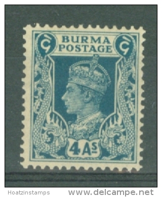 Burma: 1938/40   KGVI   SG28    4a    MH - Burma (...-1947)