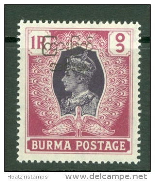 Burma: 1947   Interim Burmese Govt OVPT - KGVI   SG79    1R    MH - Birmanie (...-1947)