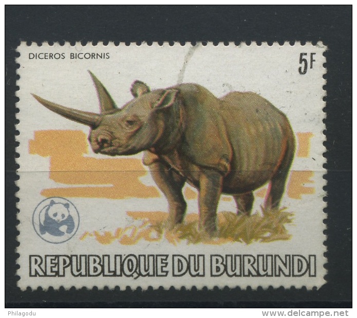 1983  WWF  5F   Rhino  Bi Cornes   Dépareillé Ø - Used Stamps