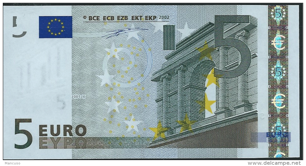 S ITALIA  5 EURO J001 J4  DUISENBERG   UNC - 5 Euro