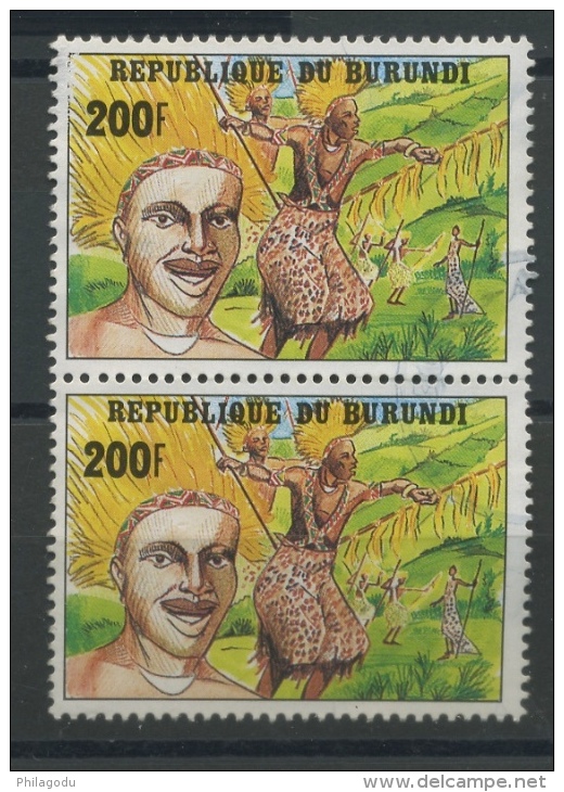 1992 Paire Du 200F  Danse Dépareillé Ø Légère - Used Stamps