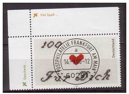 BRD , 2000 , Mi.Nr. 2138 O Eckrand Ersttagsstempel - Gebraucht