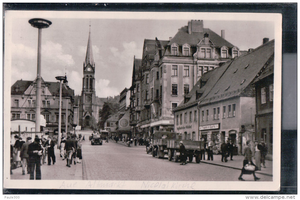 Aue - Altmarkt Mit Blick Zur Nicolaikirche - Erzgebirge - Aue