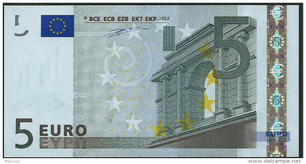 S ITALIA  5 EURO J001 I4  DUISENBERG   UNC - 5 Euro