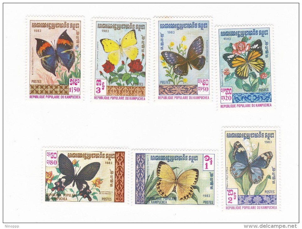 Cambodia 1983 Moths MNH - Butterflies