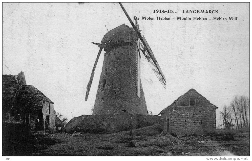 Langemarck De Molen Heblen (Moulin Heblen 1914-15) - Langemark-Poelkapelle