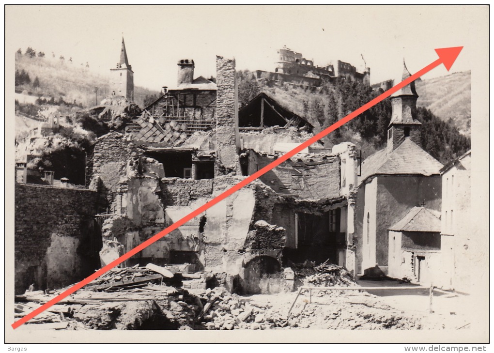 Photo Signée Grand Duché De Luxembourg Guerre 40-45 WWII Ruines Vianden - Guerre, Militaire