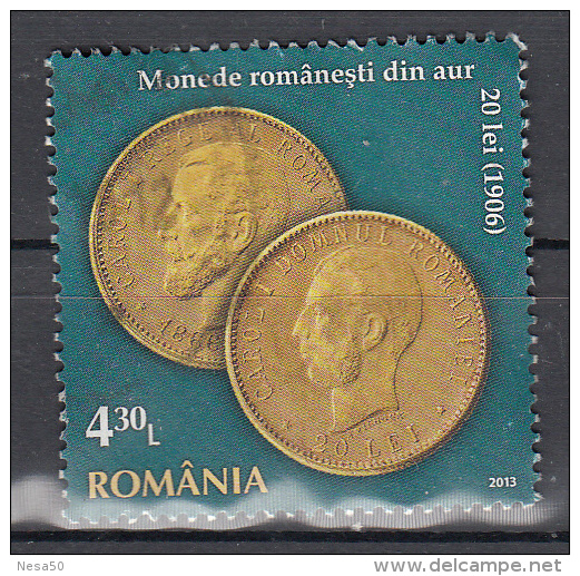 Roemenie 2013 Mi Nr 6733  Gouden Munt 20 Lei, Karl I. (1906) - Used Stamps