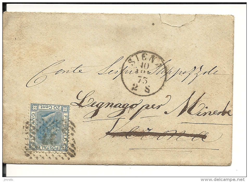 Lettre  Italie  1875 (186) - Gebraucht