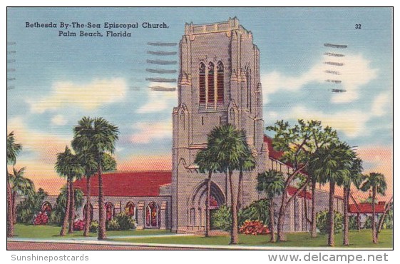 Florida Palm Beach Bethesda By The Sea Episcopal Church 1957 - Palm Beach