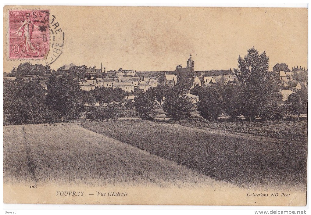 VOUVRAY  -  Vue Générale.  Beau Cliché. - Vouvray