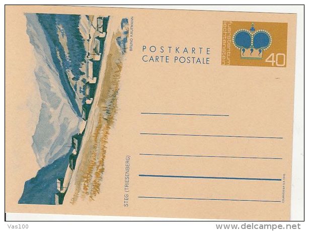 STEG VILLAGE PANORAMA, PC STATIONERY, ENTIER POSTAL, LIECHTENSTEIN - Stamped Stationery