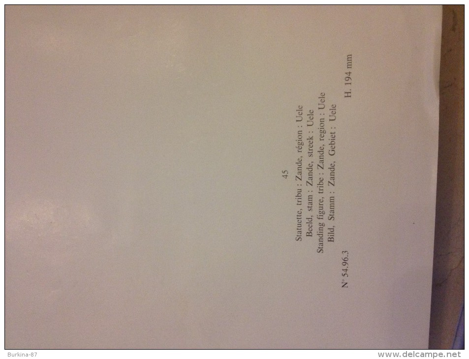 Poster, 24 X 31 ,STATUETTE ZANDE , République Démocratique Du Congo, Arts Premiers Africains - Andere & Zonder Classificatie