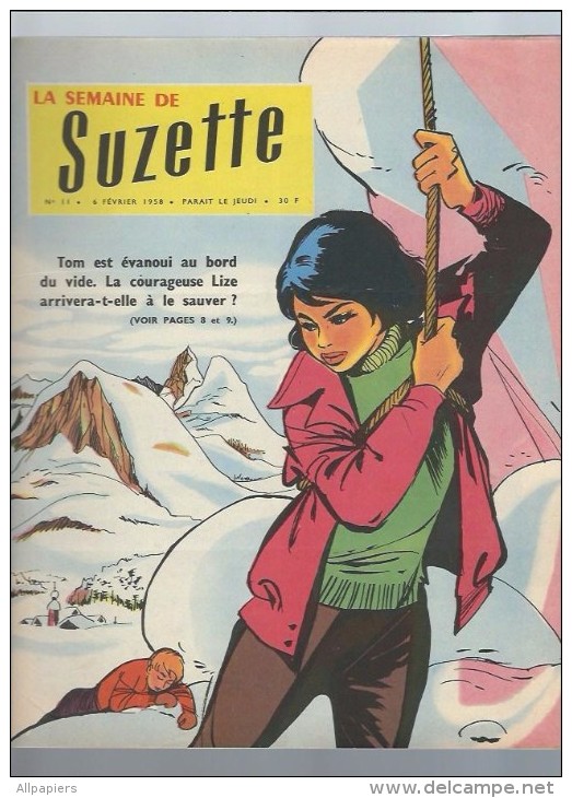 La Semaine De Suzette N°11 Patron Le Petit Page Bambino Est Invité à Un Bal Costumé - Un Périlleux Sauvetage 1958 - La Semaine De Suzette