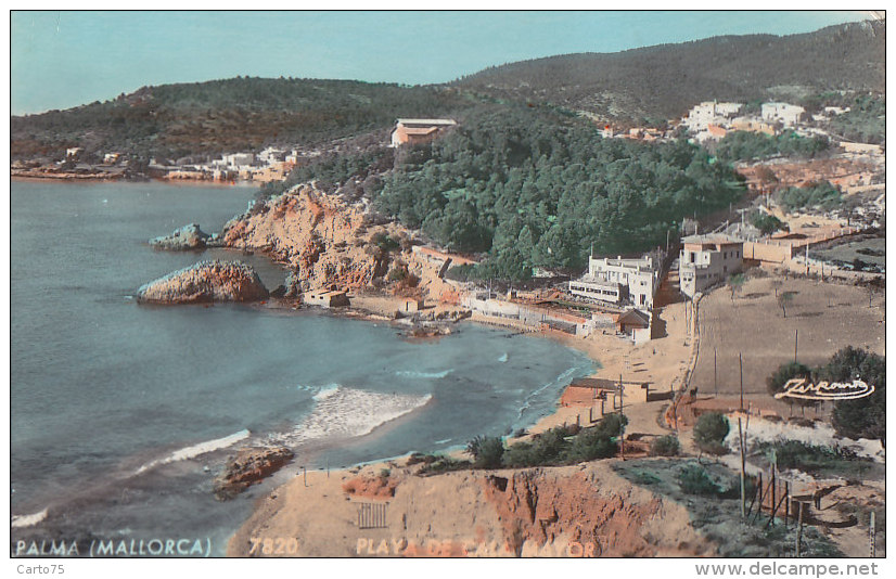 Espagne - Palma De Mallorca - Playa De Cala Mayor - Matasellos 1954 - Palma De Mallorca