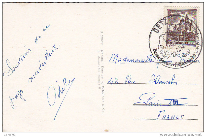 Autriche - Otz Mit Acherkogel - Postmarked Oetz 1959 - Umhausen