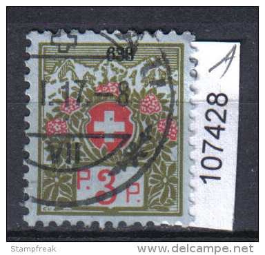 Schweiz, Portofreiheit, Zst. 3A / Mi. 3I O - Franchise