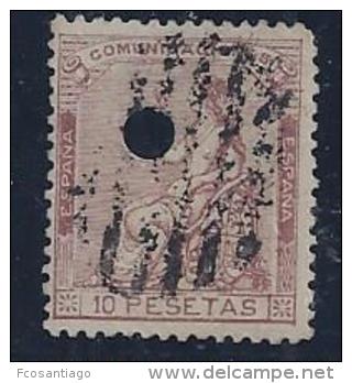 ESPAÑA 1873 - Edifil #139T Taladrado - VFU - Ungebraucht