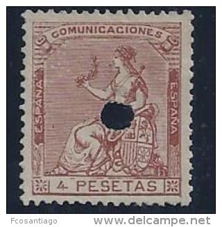 ESPAÑA 1873 - Edifil #139T Taladrado - Sin Goma - Unused Stamps