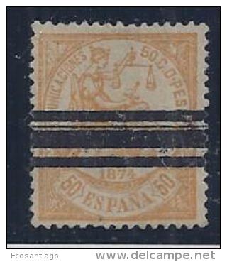 ESPAÑA 1874 - Edifil #149S Barrado - Sin Goma - Unused Stamps