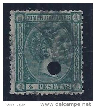 ESPAÑA 1875 - Edifil #170T Taladrado - VFU - Usados