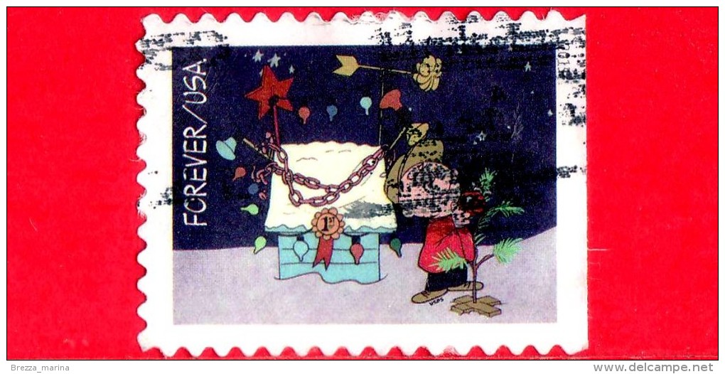 USA - STATI UNITI - Usato - 2015 - Cartoni - Charlie Brown - Natale - Christmas - Forever - Usados