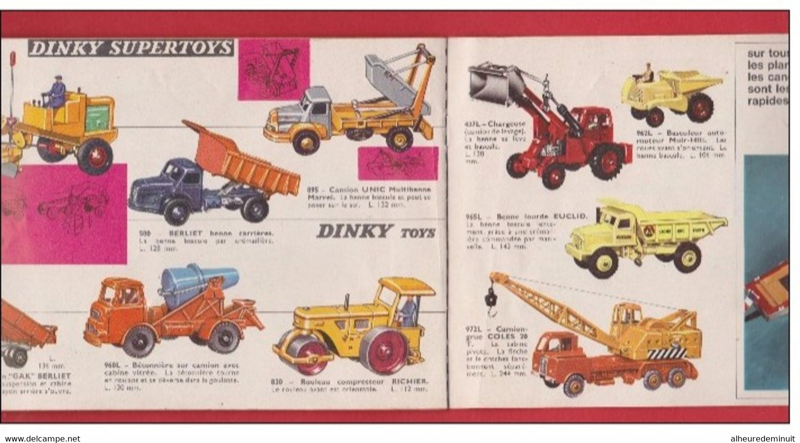 Catalogue DINKY TOYS"SUPERTOYS"1964"voiture Miniature"camions"militaire"DS"Peugeot"Renault"Citroën"2cv"simca"opel - Riviste