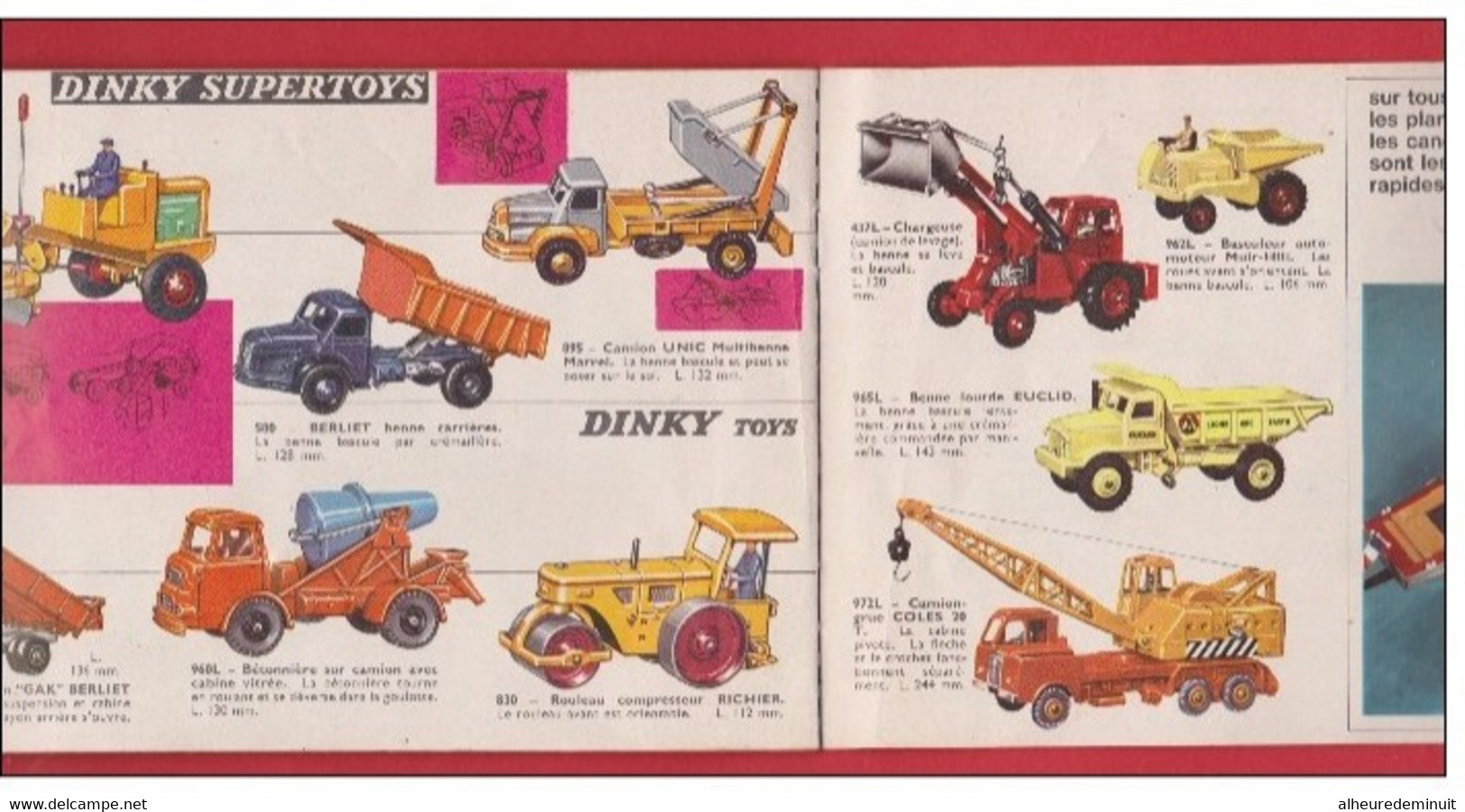 Catalogue DINKY TOYS"SUPERTOYS"1964"voiture Miniature"camions"militaire"DS"Peugeot"Renault"Citroën"2cv"simca"opel - Zeitschriften