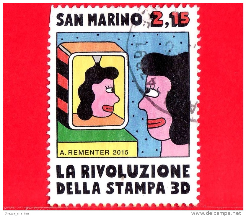 SAN MARINO - Usato - 2015 - La Rivoluzione Della Stampa 3D - Stampa Tridimensionale - Stampante 3D - 2.15 - Used Stamps