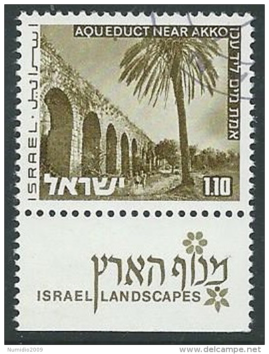 1971-74 ISRAELE USATO VEDUTE 1,10 L CON APPENDICE - T3 - Gebraucht (mit Tabs)