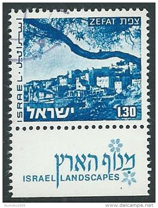 1971-74 ISRAELE USATO VEDUTE 1,30 L CON APPENDICE - T3 - Gebraucht (mit Tabs)