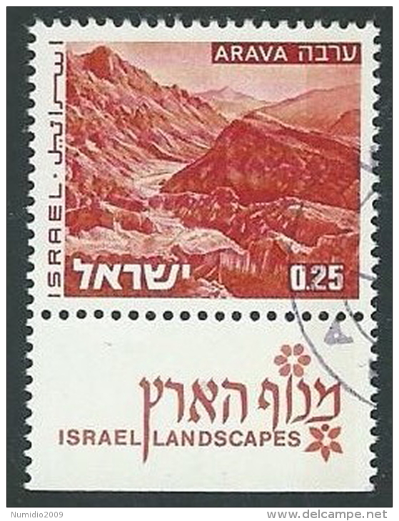 1975-79 ISRAELE USATO VEDUTE 25 A CON APPENDICE - T3 - Usados (con Tab)