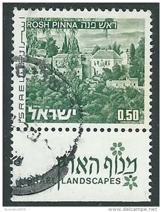 1975-79 ISRAELE USATO VEDUTE 50 A CON APPENDICE - T3 - Gebraucht (mit Tabs)