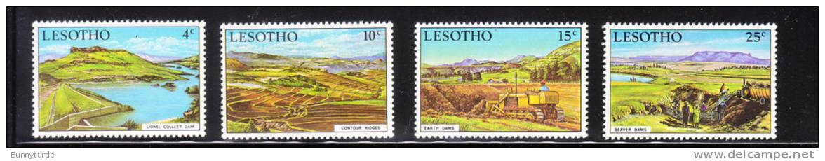 Lesotho 1971 Soil Conservation And Erosion Control Dam Contour Farming MNH - Lesotho (1966-...)