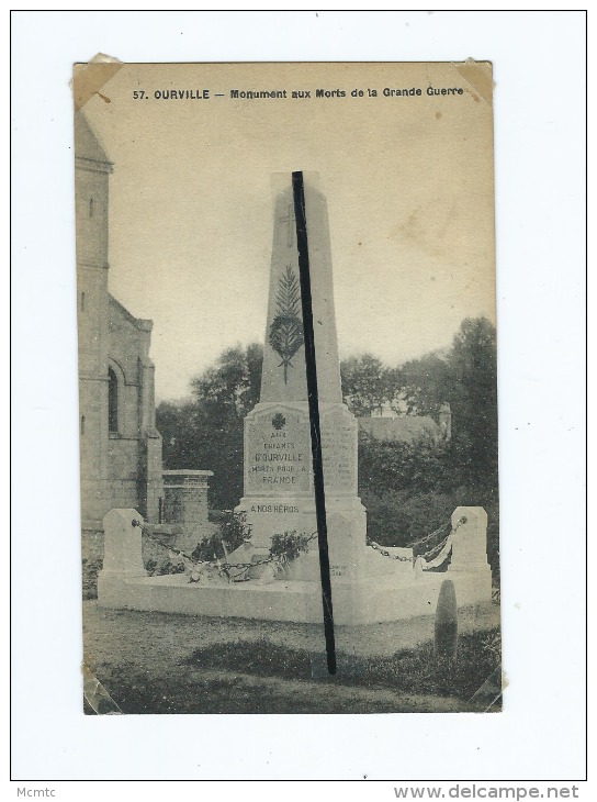 CPA Fine, Souple -  Ourville  - Monument Aux Morts De La Grande Guerre - Ourville En Caux