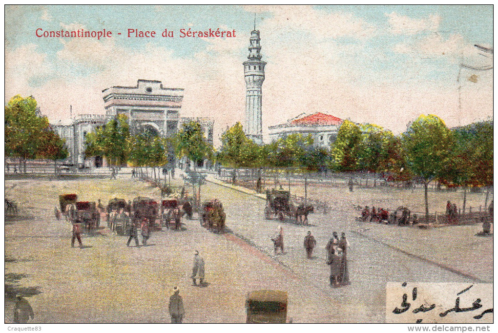 CONSTANTINOPLE - PLACE DU SERASKERAT   CARTE ANIMEE - Türkei